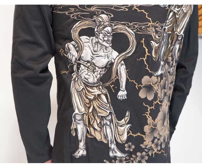 絡繰魂 カラクリダマシイ 和柄 ロング Tシャツ ロンT 長袖 メンズ 粋