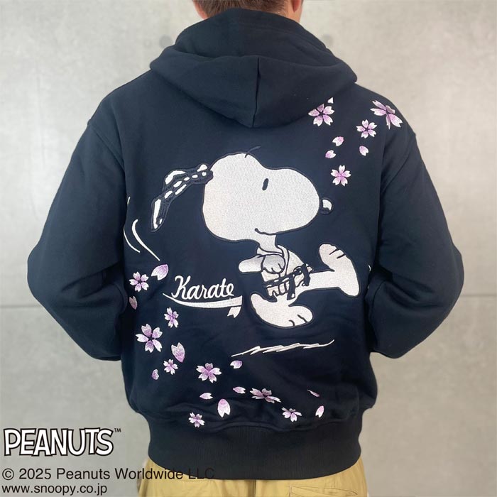 絡繰魂 カラクリダマシイ スヌーピー コラボ 和柄 パーカー メンズ 桜