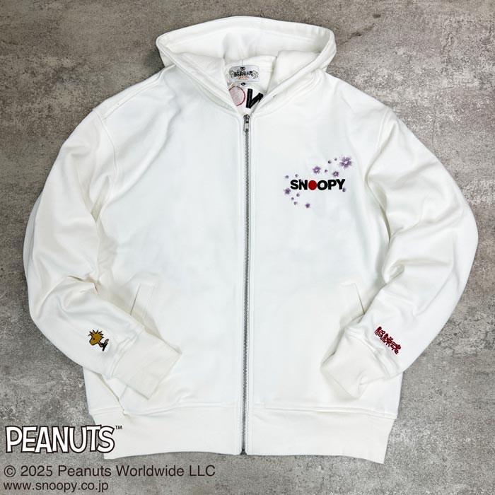 絡繰魂 カラクリダマシイ スヌーピー コラボ 和柄 パーカー メンズ 桜