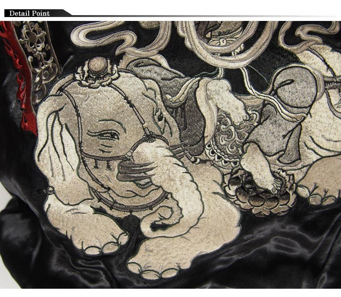 SATORI satori[さとり] 普賢菩薩 刺繍 リバーシブル 和柄スカジャン