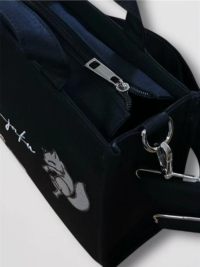 今昔 こんじゃく 狐 きつね 和柄 トート バッグ BAG 鞄 メンズ