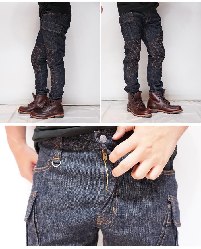 児島ジーンズ KOJIMA GENES 13oz ダブルニー カーゴ スリム 児島ジーンズ KOJIMA GENES 13oz ダブルニー カーゴ スリム