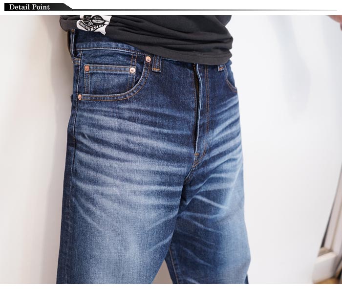 児島ジーンズ KOJIMA GENES 13oz ワイドパンツ ユーズドウェル