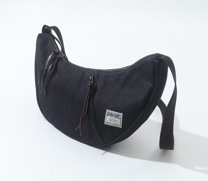 児島ジーンズ KOJIMA GENES 三日月型 ショルダー バッグ BAG 鞄 日本製