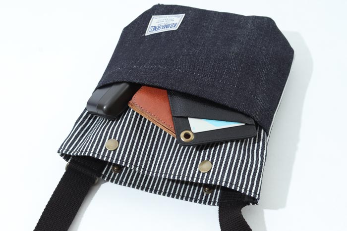 児島ジーンズ KOJIMA GENES デニム＆ヒッコリー ショルダーバッグ BAG