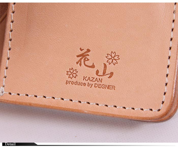 花山 花山[かざん] 都桜金襴 桜型抜き レザーミドルウォレット