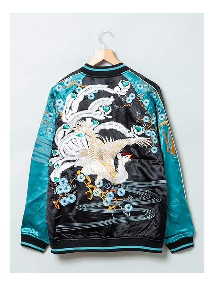 LIN 和柄 スカジャン リバーシブル メンズ 浮世絵ノ鳳凰 参丸一 AL