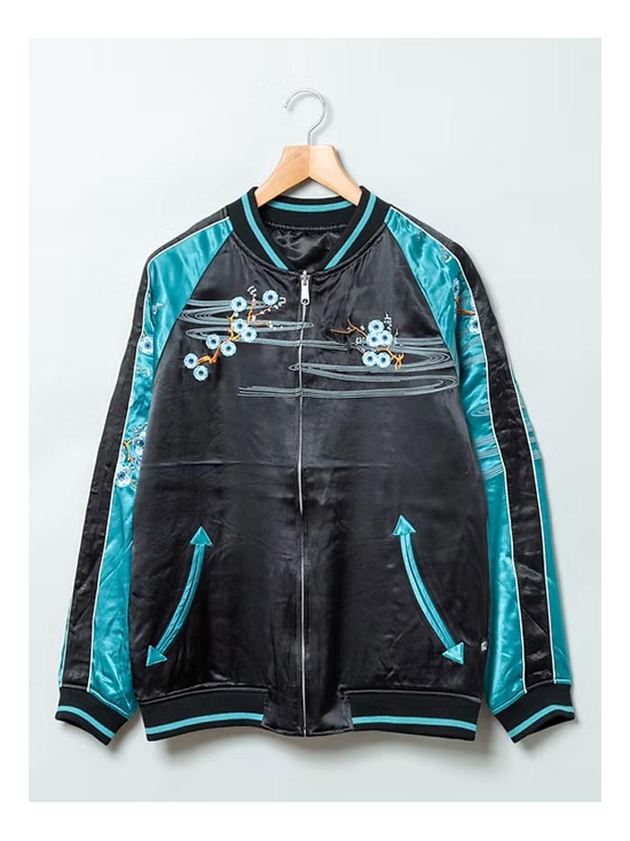 LIN 和柄 スカジャン リバーシブル メンズ 浮世絵ノ鳳凰 参丸一 AL