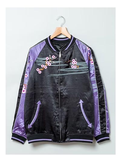 LIN 和柄 スカジャン リバーシブル メンズ 浮世絵ノ鳳凰 参丸一 AL