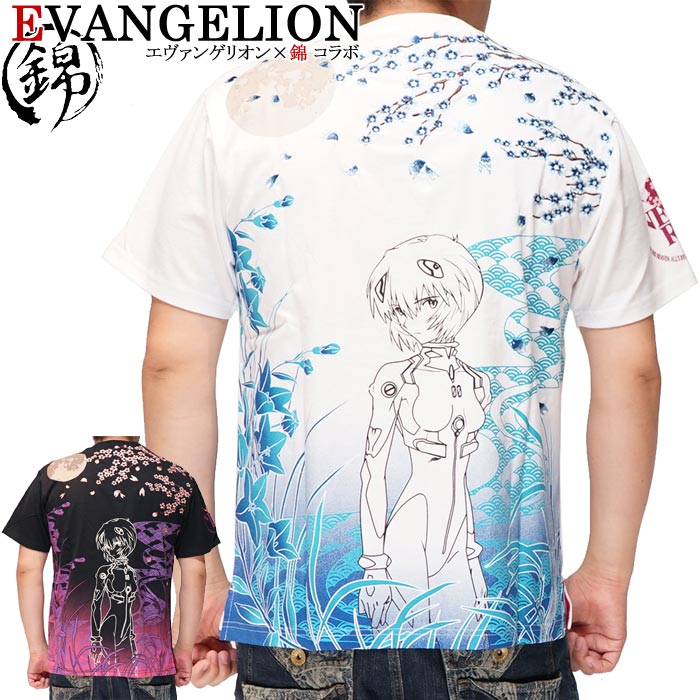 エヴァンゲリオン Evangelion 錦 コラボ 綾波 レイ Tシャツ 半袖 メンズ 523218｜mayakasai