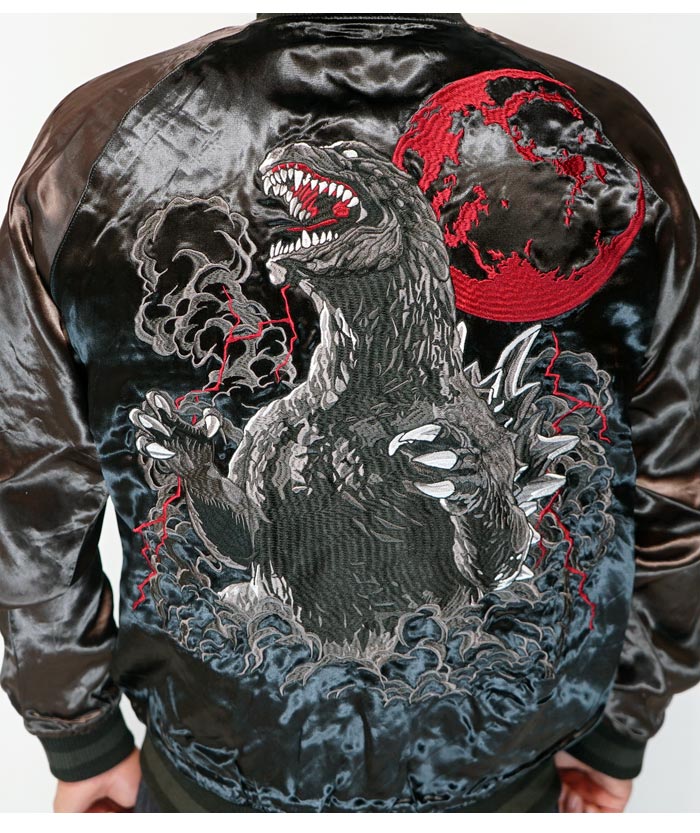 GODZILLA REVERSIBLE SOUVENIR JACKET SKA ゴジラ 刺繍 リバーシブル