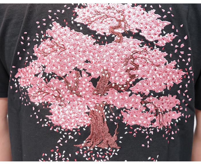 錦 にしき 和柄 Tシャツ 半袖 パンダ 桜 メンズ 523359 : ジーンズ