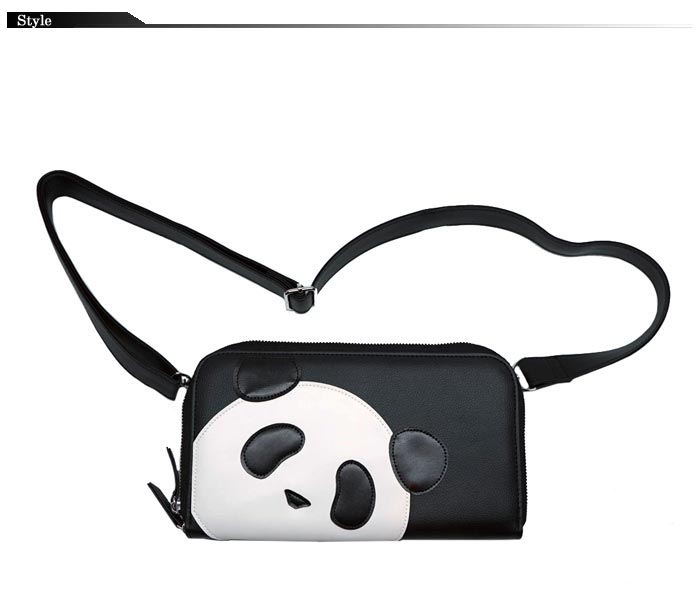 panda ブラック ショルダ パンディエスタ PANDIESTA ショルダー型BIG財布 パンダ メンズ