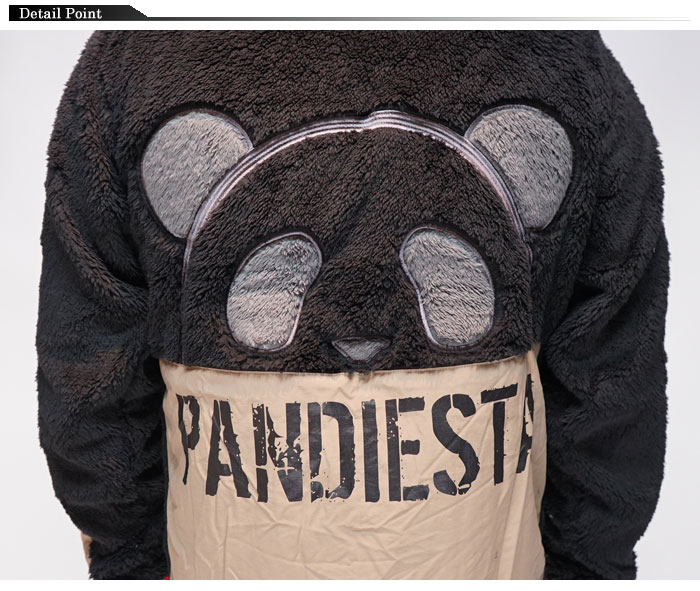 パンディエスタ PANDIESTA ジップジャケット ソフトフリース 布帛切替 メンズ パンダ 和柄 533563 送料無料 パンディエスタ PANDIESTA ジップジャケット ソフトフリース 布帛切替