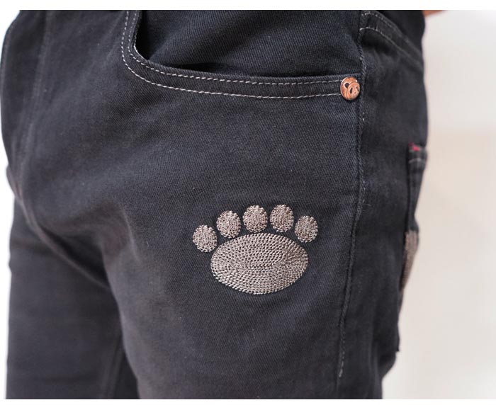 パンディエスタ PANDIESTA パンダ ジャパン 熊猫謹製 刺繍 スリムストレート ストレッチ ブラック ジーンズ デニム 和柄 533650 送料無料 パンディエスタ PANDIESTA パンダ ジャパン 熊猫謹製 刺繍 スリム