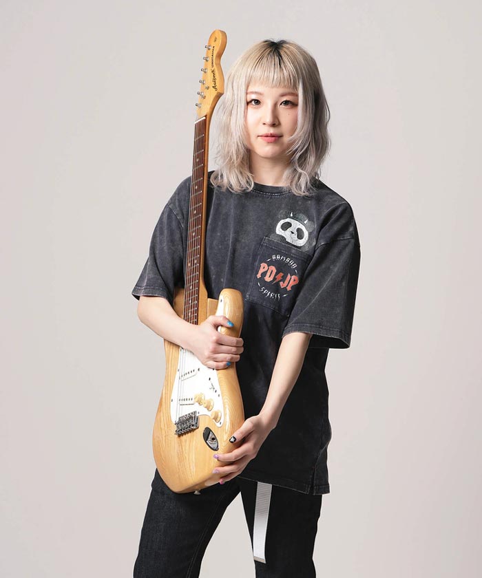 パンディエスタ PANDIESTA Tシャツ 半袖 パンダ ギタリスト パウダー