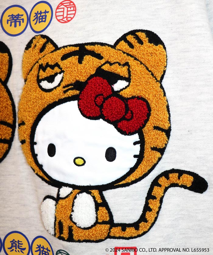 美品　パンディエスタ　50周年ハローキティ　コラボ　サガラワッペン　パーカー　L 美品 PANDIESTA JAPA パンディエスタジャパン HELLO KITTY 50