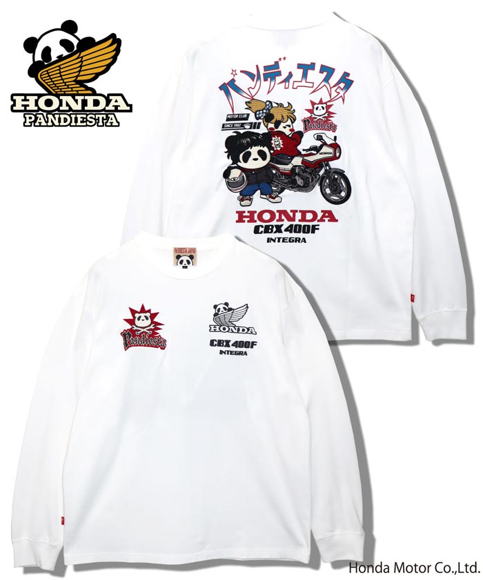 ホンダ Honda パンディエスタ PANDIESTA コラボ ロング Tシャツ パンダ