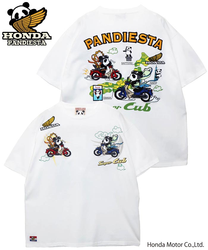 PANDIESTA×HONDA　コラボ　カットソー　Tシャツ ホンダ Honda パンディエスタ PANDIESTA コラボ Tシャツ パンダ 風雷神