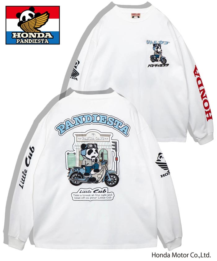 ホンダ Honda パンディエスタ PANDIESTA コラボ ロング Tシャツ パンダ
