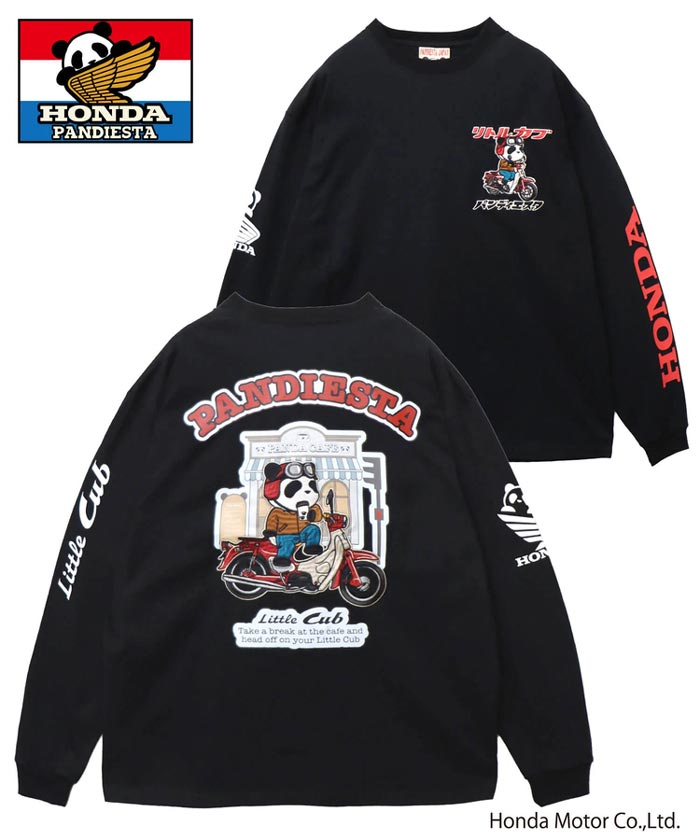 ホンダ Honda パンディエスタ PANDIESTA コラボ ロング Tシャツ パンダ