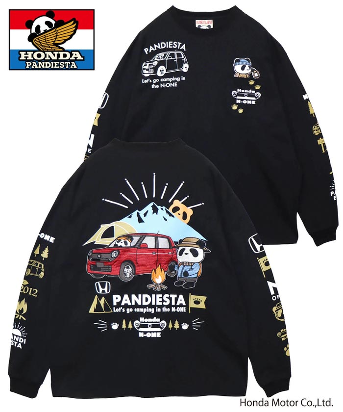 ホンダ Honda パンディエスタ PANDIESTA コラボ ロング Tシャツ パンダ