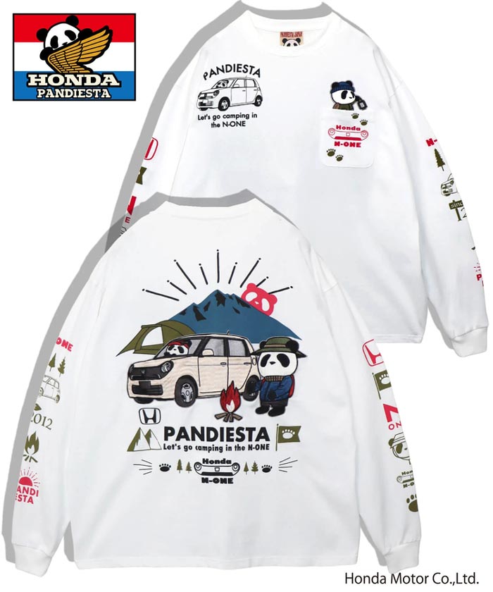 ホンダ Honda パンディエスタ PANDIESTA コラボ ロング Tシャツ パンダ