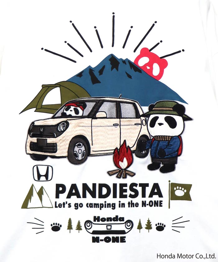 ホンダ Honda パンディエスタ PANDIESTA コラボ ロング Tシャツ パンダ