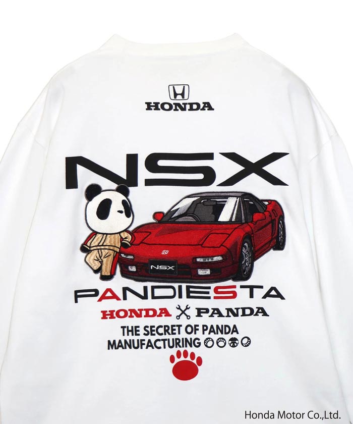 ホンダ Honda パンディエスタ PANDIESTA コラボ ロング Tシャツ パンダ