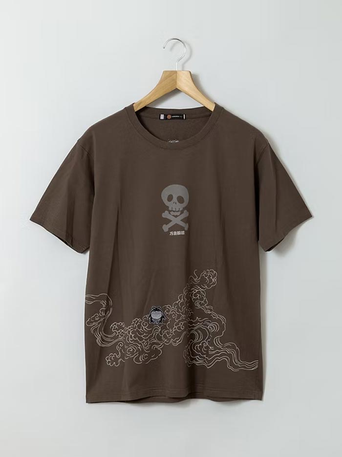 参丸一 サンマルイチ 和柄 Tシャツ 半袖 メンズ 万歳骸骨 蛙 カエル SM