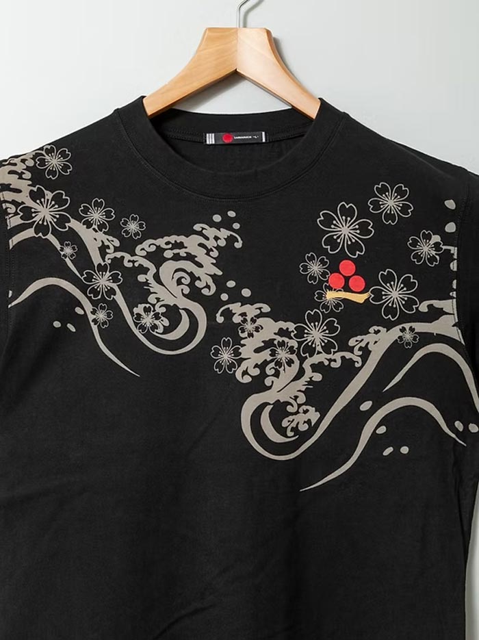 ＭUスポーツ新品未使用とっても可愛い刺繍入りシャツ　定価20,900円 参丸一 サンマルイチ 和柄 Tシャツ 半袖 メンズ 万歳骸骨 蛙 カエル SM