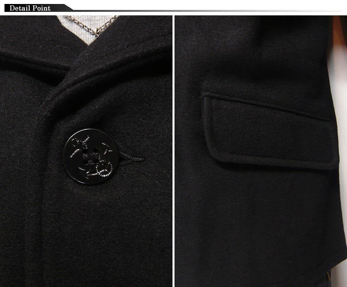 schott 756US ピーコート38グレー 7178 ショット Schott[ショット] 756US SINGLE PEA COAT/シングル ピーコート/7178