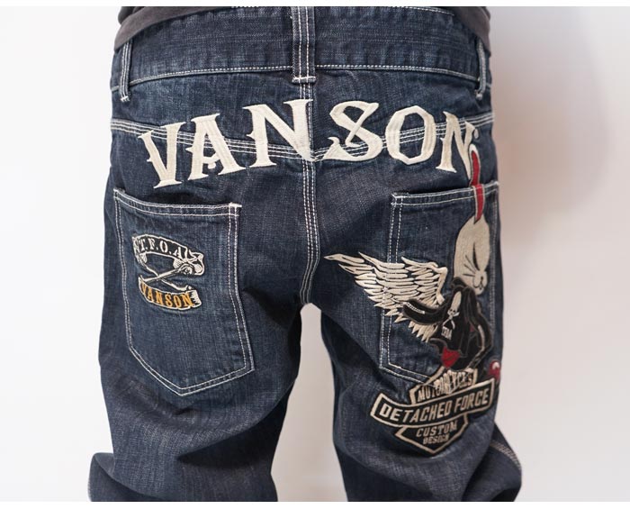VANSON バンソン クローズ WORST コラボ デスラビット 刺繍 ジーンズ