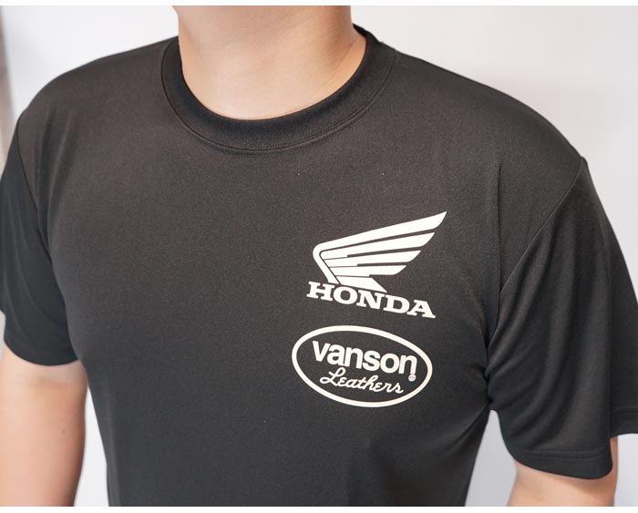 VANSON バンソン ホンダ HONDA コラボ ドライTシャツ 半袖 メンズ