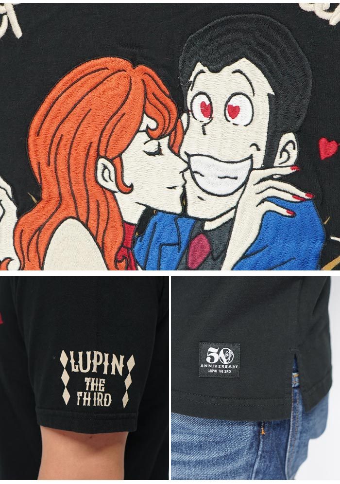 VANSON（バンソン） ルパン三世 Tシャツ 半袖 メンズ ルパンと不二子