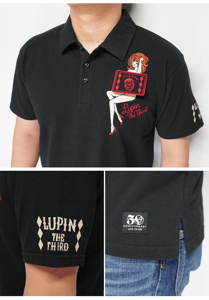 VANSON（バンソン） ルパン三世 ポロシャツ 半袖 メンズ 峰不二子