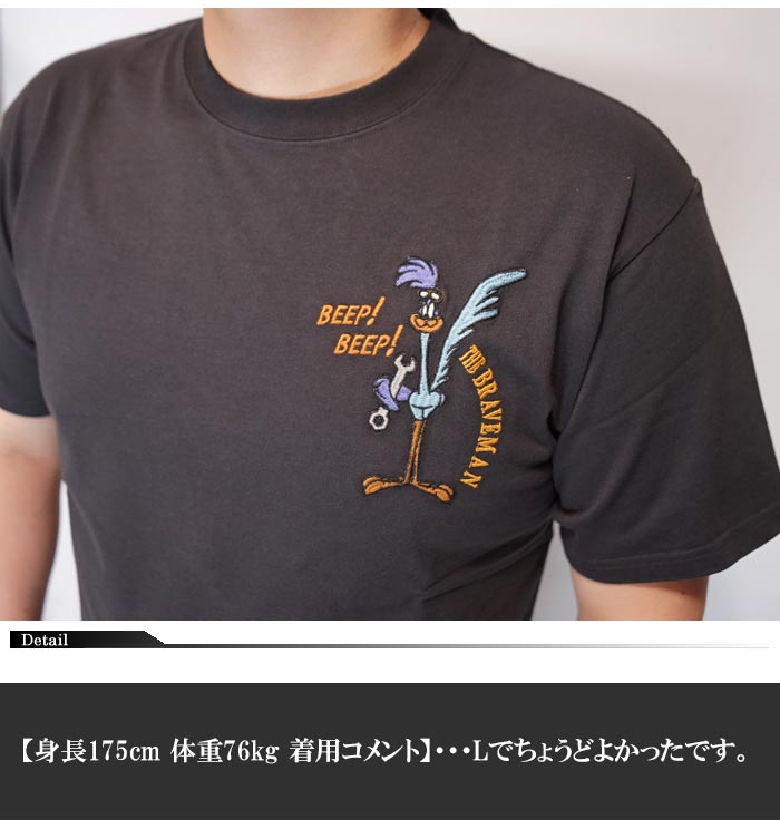 THE BRAVEMAN ブレイブマン ルーニーテューンズ コラボ  Tシャツ メンズ ロードランナー LTB-2409 送料無料｜mayakasai｜06