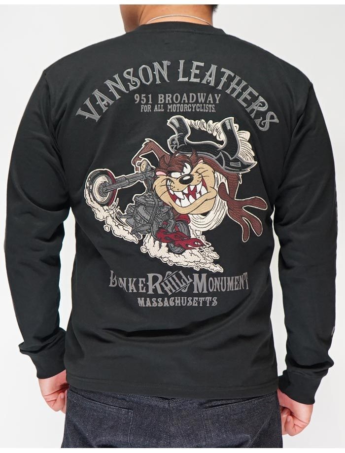VANSON バンソン ルーニー テューンズ コラボ LOONEY TUNES 刺繍 ロングTシャツ タズマニアン デビル メンズ LTV-2019