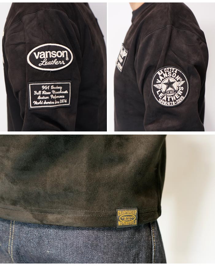 VANSON バンソン トレーナー メンズ ワンスター 刺繍 ロゴ 起毛プレー