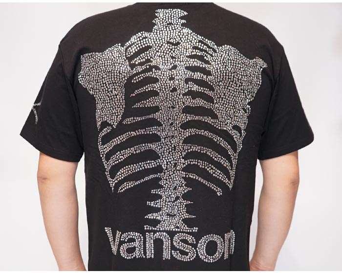 VANSON バンソン Tシャツ 半袖 メンズ 50周年記念モデル ボーン ライン