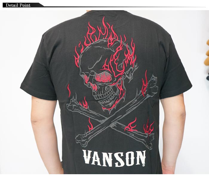 VANSON バンソン Tシャツ 半袖 メンズ スカル NVST-2601 送料無料