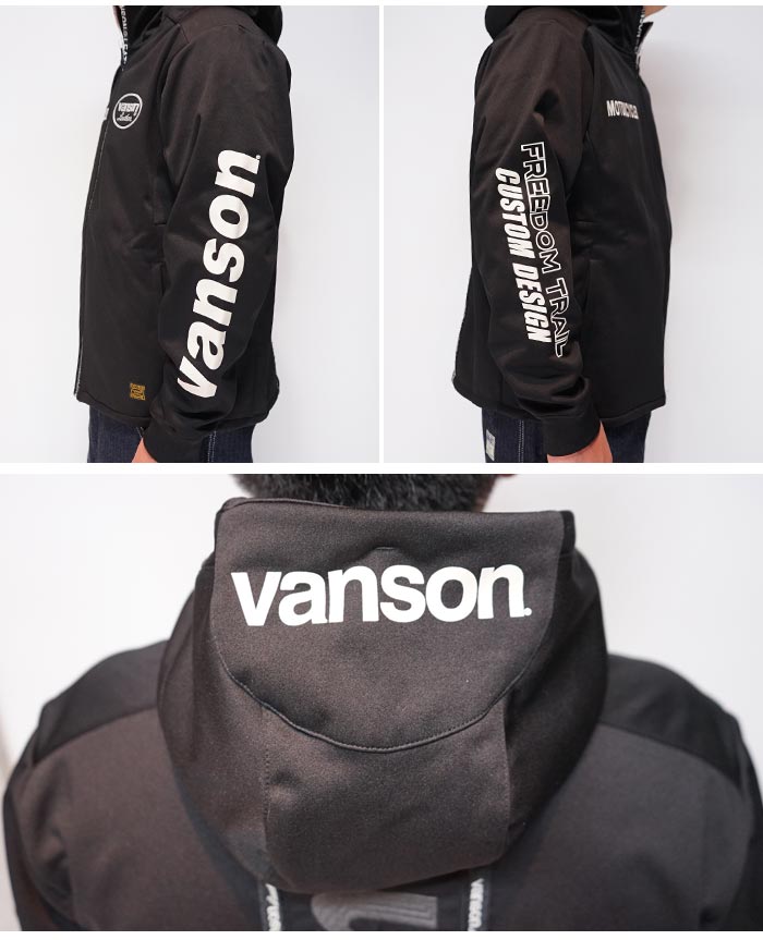 VANSON バンソン アウター メンズ ストレッチパーカー 防風 撥水 保温
