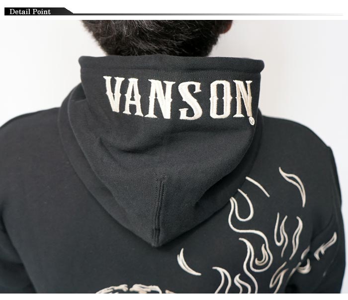 VANSON バンソン パーカー メンズ スウェット スカル NVSZ-2601 送料