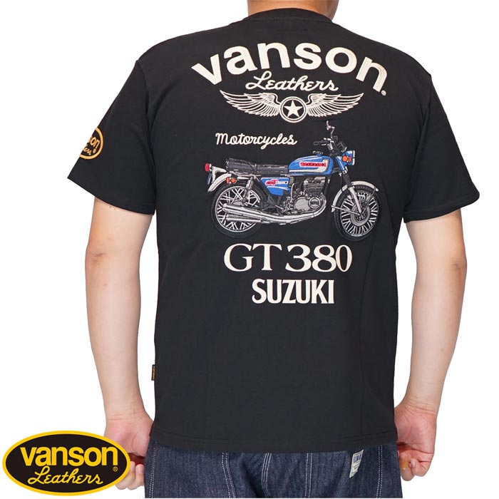 VANSON バンソン スズキ SUZUKI コラボ Tシャツ 半袖 メンズ GT380 SMV 