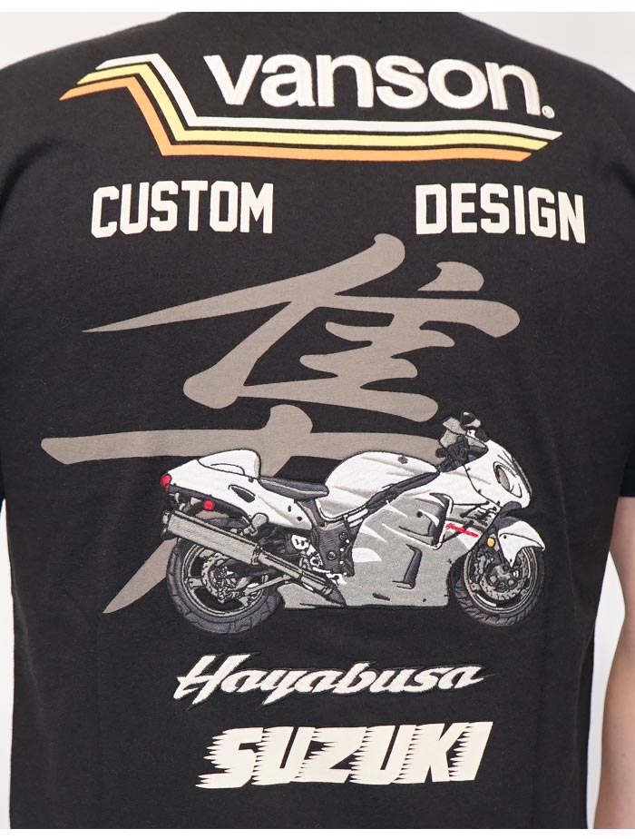 VANSON バンソン スズキ SUZUKI コラボ Tシャツ 半袖 メンズ 隼