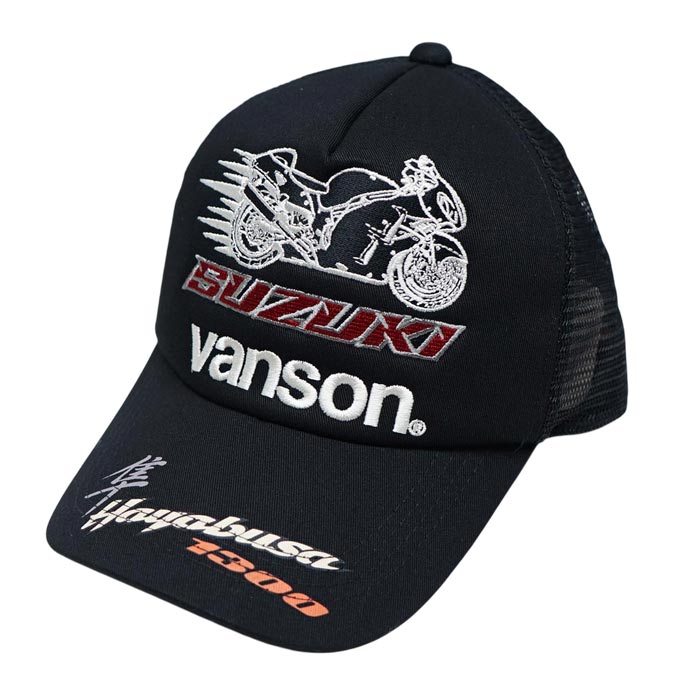 VANSON バンソン スズキ SUZUKI コラボ キャップ 帽子 メンズ ツイル