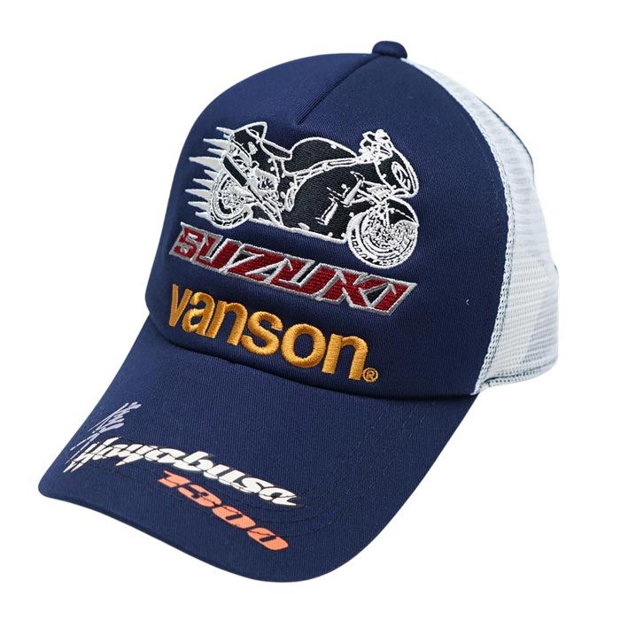 VANSON バンソン スズキ SUZUKI コラボ キャップ 帽子 メンズ ツイル