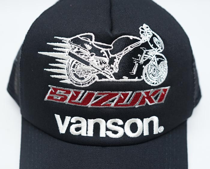 VANSON バンソン スズキ SUZUKI コラボ キャップ 帽子 メンズ ツイル