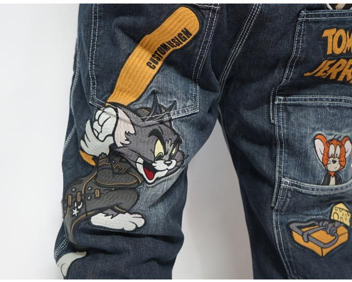 VANSON（バンソン） トムとジェリー コラボ メンズ 刺繍 ジーンズ