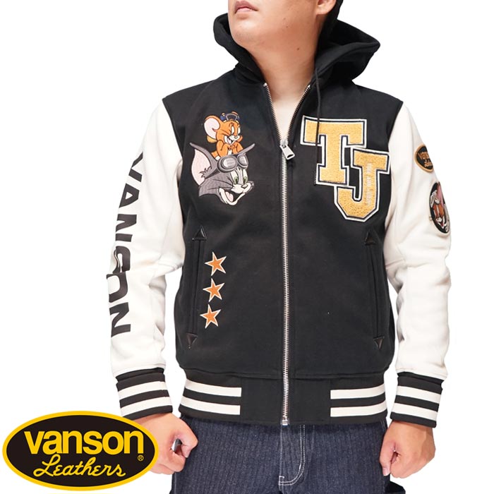 VANSON バンソン トムとジェリー コラボ ボンディング スタジャン ジャケット アウター メンズ TJV 2337 送料無料 :13348 tjv2337:ジーンズプラザ摩耶葛西店